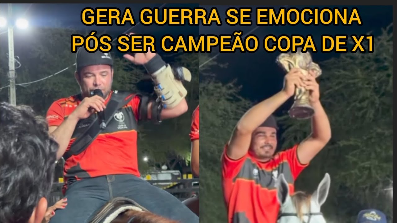 GERA GUERRA SE EMOCIONA PÓS SER CAMPEÃO DA COPA DE X1 
