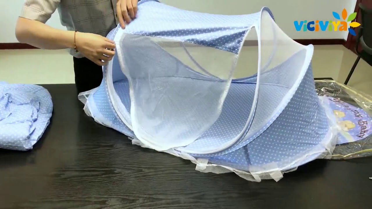 Baby Crib Baby Bed With Pillow Mat Set Portable Foldable Crib With Netting Newborn Infant Bedding Sl