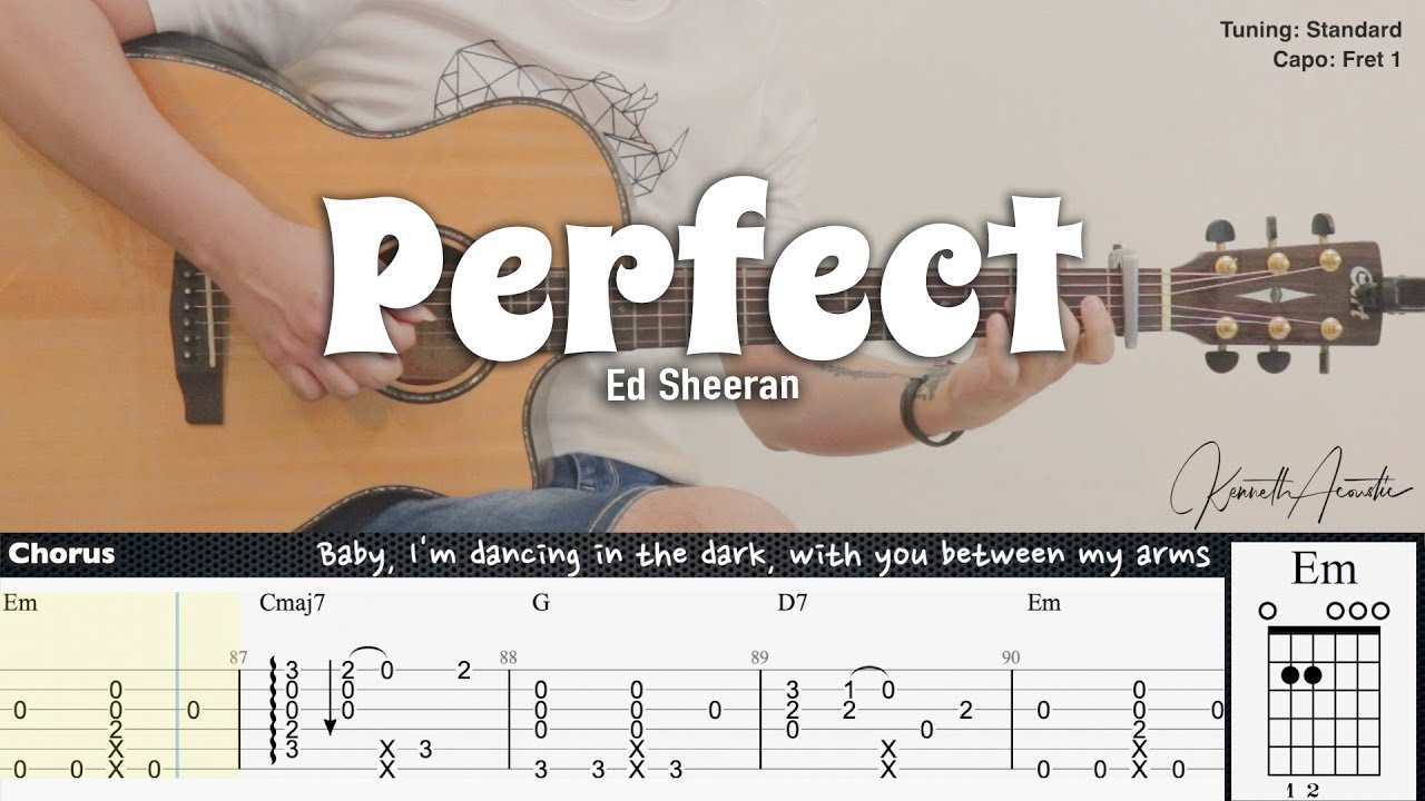 Perfect - Ed Sheeran | Fingerstyle Guitar | TAB + Chords + Lyrics