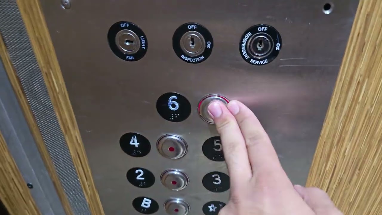 Modernized Vintage 1929 Kimball Traction Elevator at The Dover Los Angeles, CA