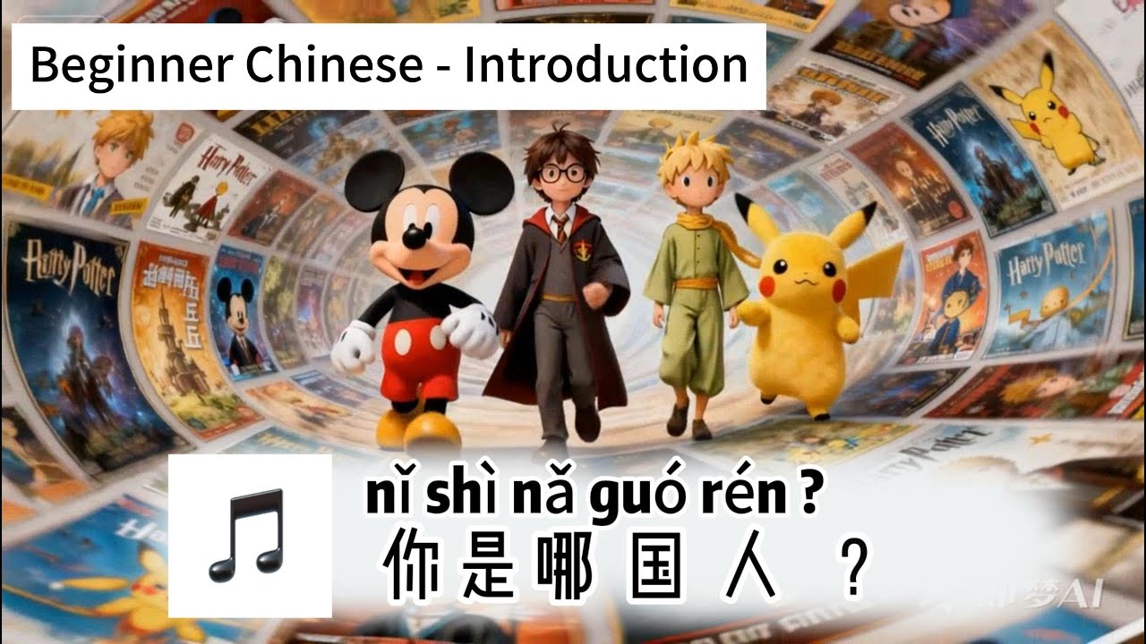 🎵Beginner Chinese Self-Intro Song | 你是哪国人?| HSK-1对外汉语初级阅读材料