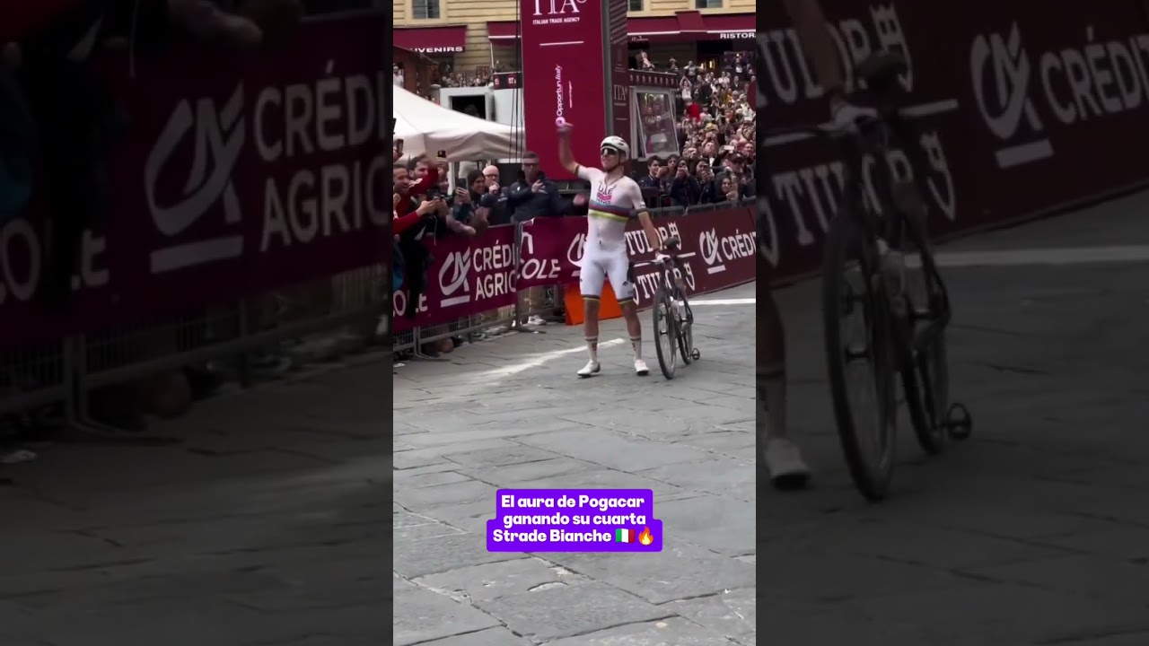 POGACAR 🔥 Tremendo, así ganó el esloveno su cuarta Strade Bianche 🇮🇹 AURA PURA 📹 Strade Bianche