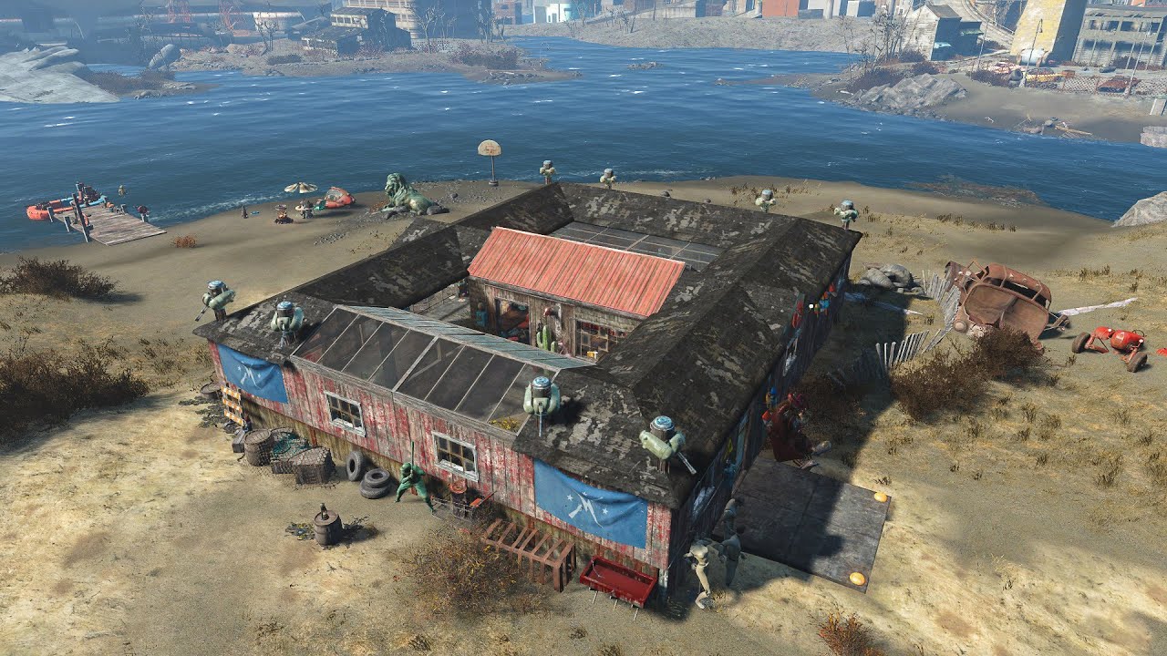 Fallout 4 - NORDHAGEN BEACH - Player Home build tour - NO MODS