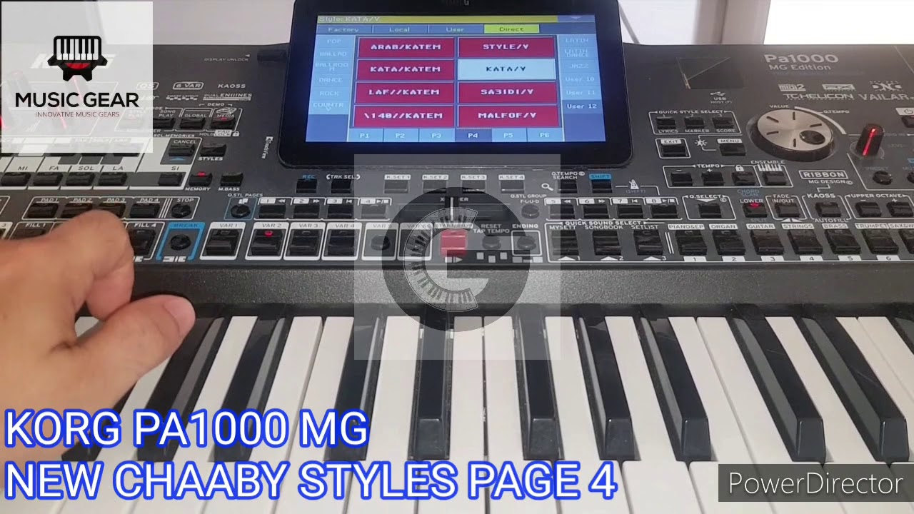 KORG PA1000 MG - New chaaby styles page 4 إيقاعات شعبي جديدة صفحة ٤