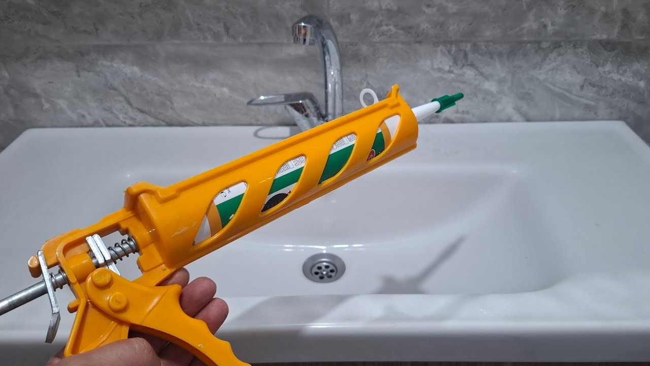 Как нанести силикон на край раковины💯 Видеоруководство