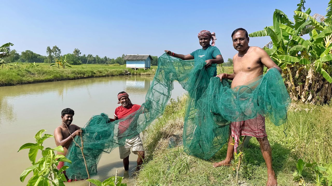 সম্পূর্ণ নতুন পদ্ধতিতে,পুকুরে জাদু আটোন পেতে মাছ ধরলাম!!!