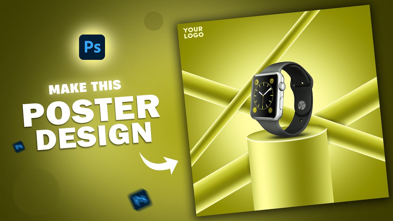 How To Make A Creative Smart Watch Poster Design In Photoshop | Photoshop Tutorial in Hindi