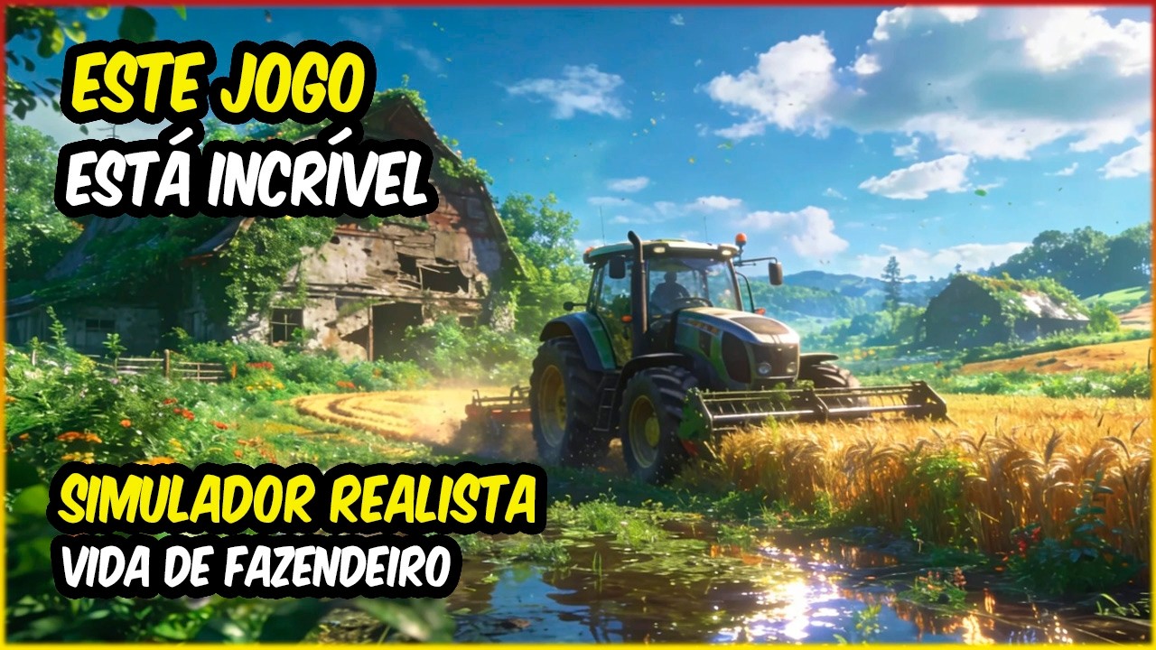 TESTEI O NOVO Simulador De VIDA REAL De Fazendeiro com GRÁFICOS REALISTAS  - RANCHER A NEW LIFE