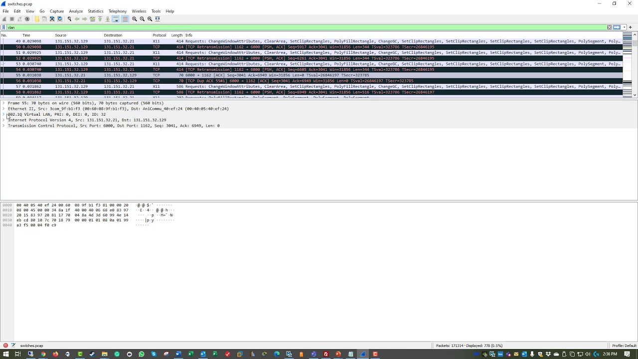 Wireshark - ARP-VLAN-STP