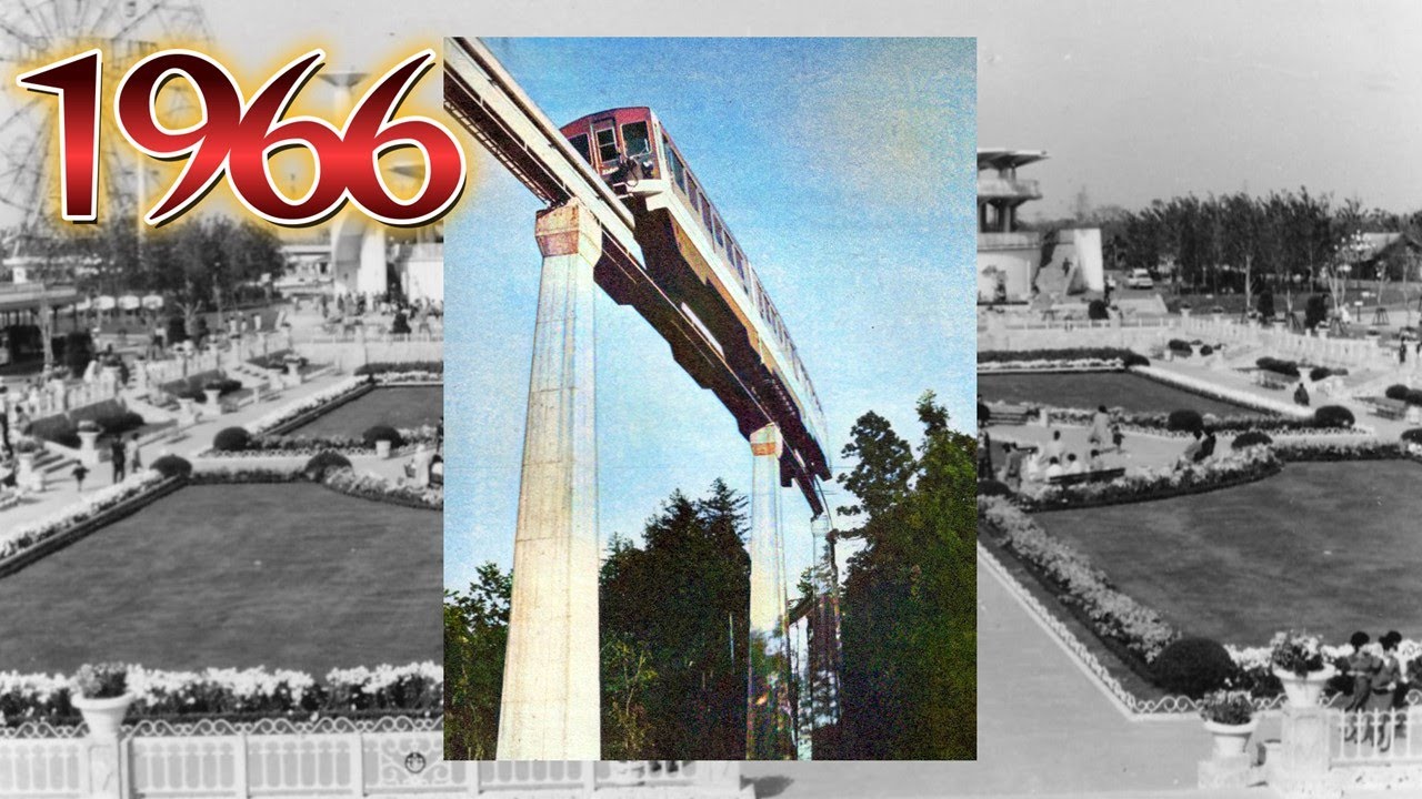 昭和41年　横浜ドリームランド行きのモノレールが運行していた頃