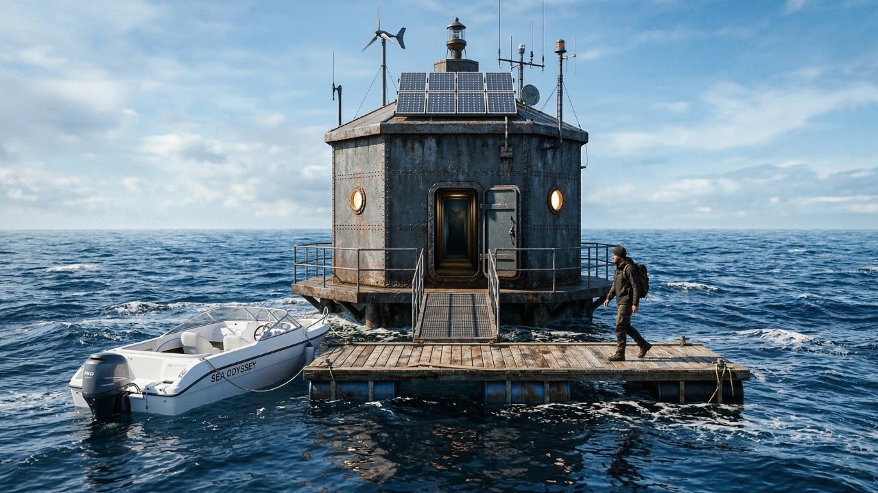 This Man Found a Broken Navigation Buoy and Turned It Into a Hidden Home in the Sea