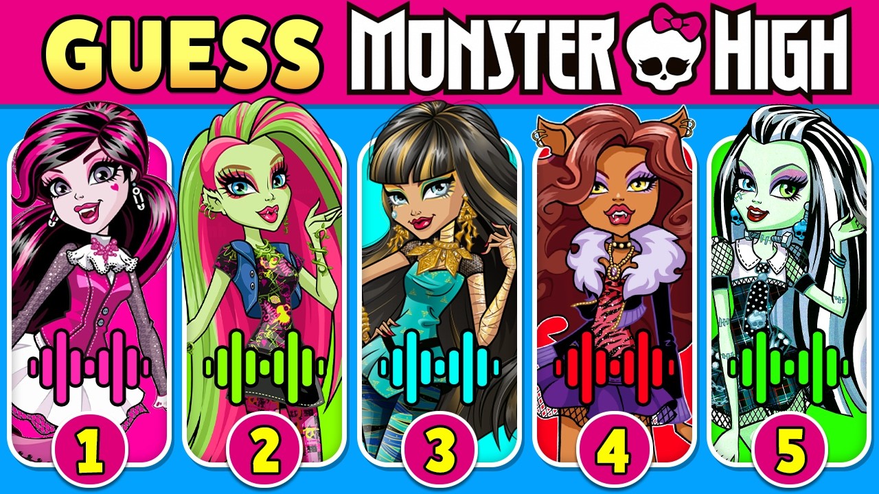 Угадай персонажей Monster High по голосу 🎬💀🎀 Викторина Monster High | Фрэнки Штейн, Кэтти Нуар