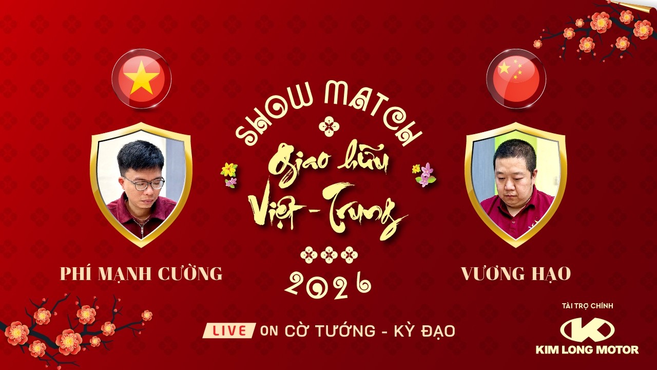 [LIVE] Đại sư Vương Hạo vs KTQG Phí Mạnh Cường – 4 ván Cường đi tiên 20p+10s