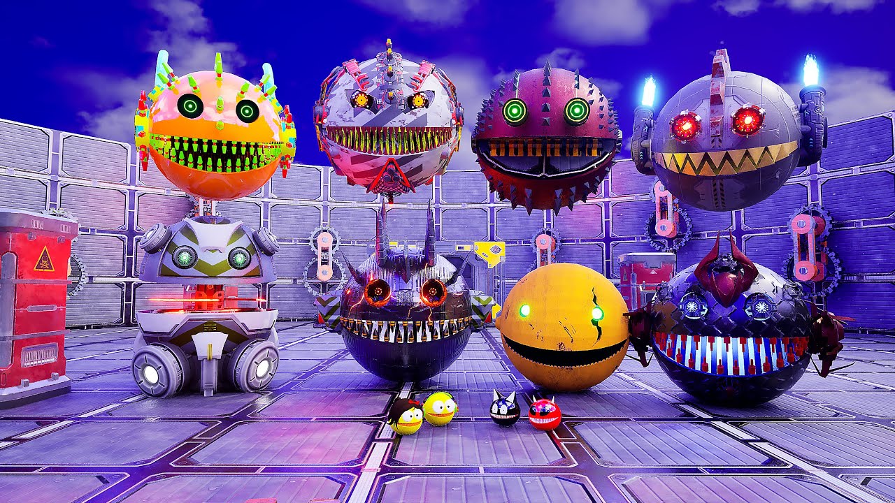 ROBOT WARS IN PACMAN ARENA: ROBOT VS MONSTER - ULTIMATE BATTLE #monsterpacman #robotpacman #pacman