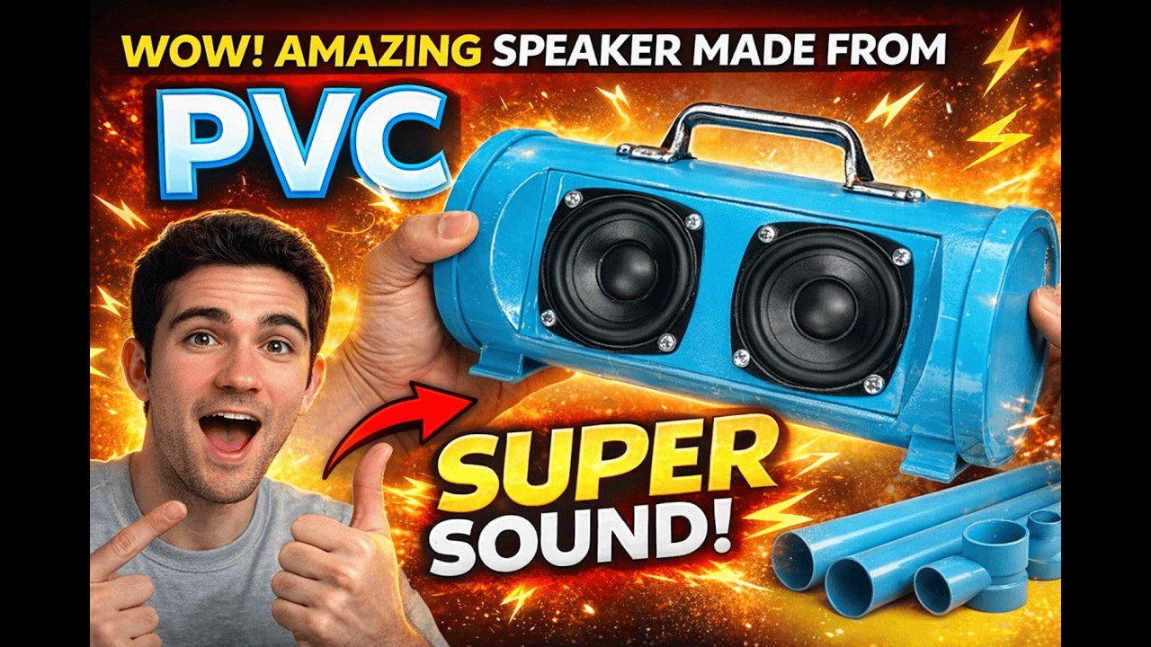 DIY Speaker with PVC Pipe / Homemade Bluetooth Speaker #electronicmusic #speaker #automobile