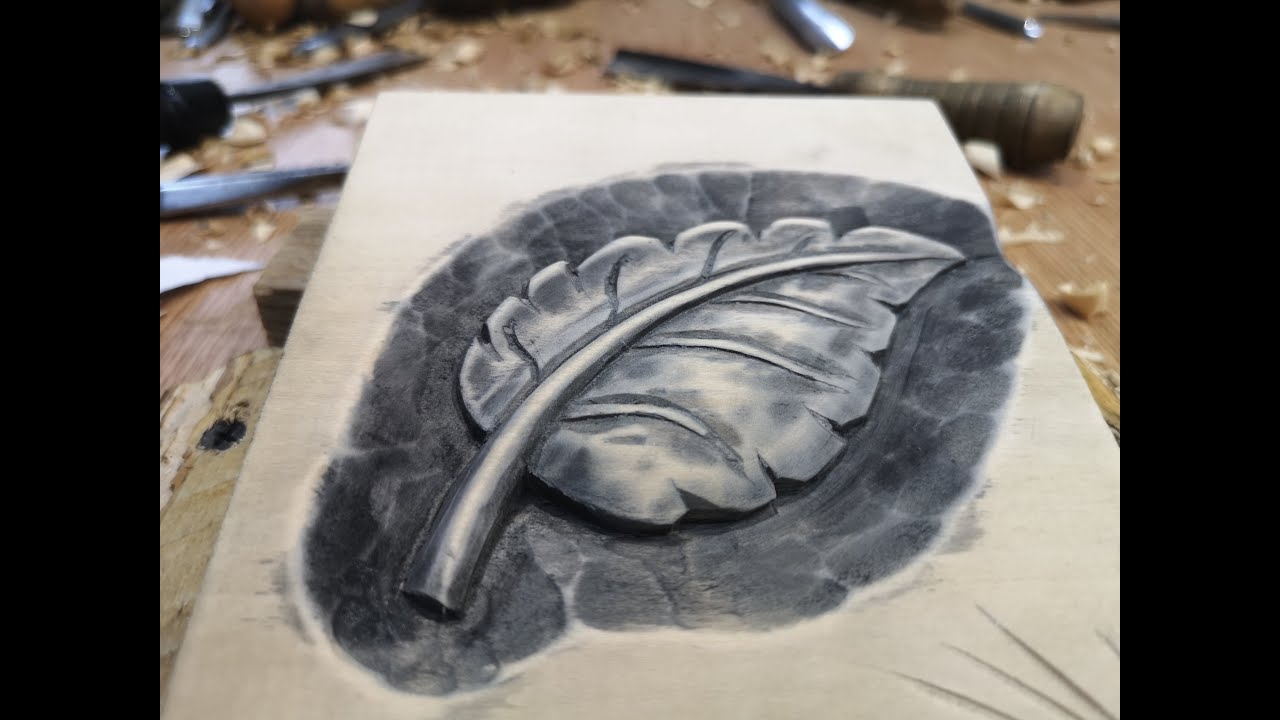 Wood Carving - Cum se sculptează o frunză simplă