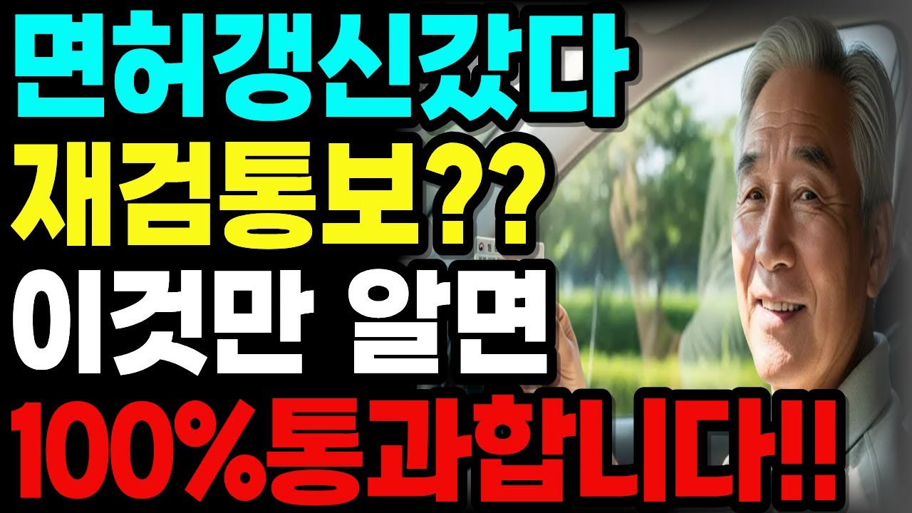 운전면허 갱신 재검 통보받는 어르신들의 공통 패턴 (70세 이상 필수 시청)