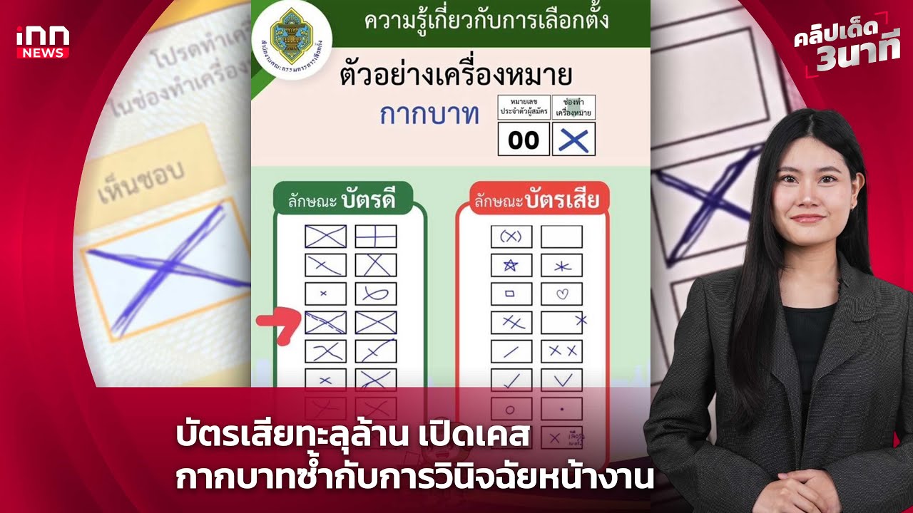บัตรเสียทะลุล้าน เปิดเคสกากบาทซ้ำกับการวินิจฉัยหน้างาน   : 10-02-69 | คลิปเด็ด