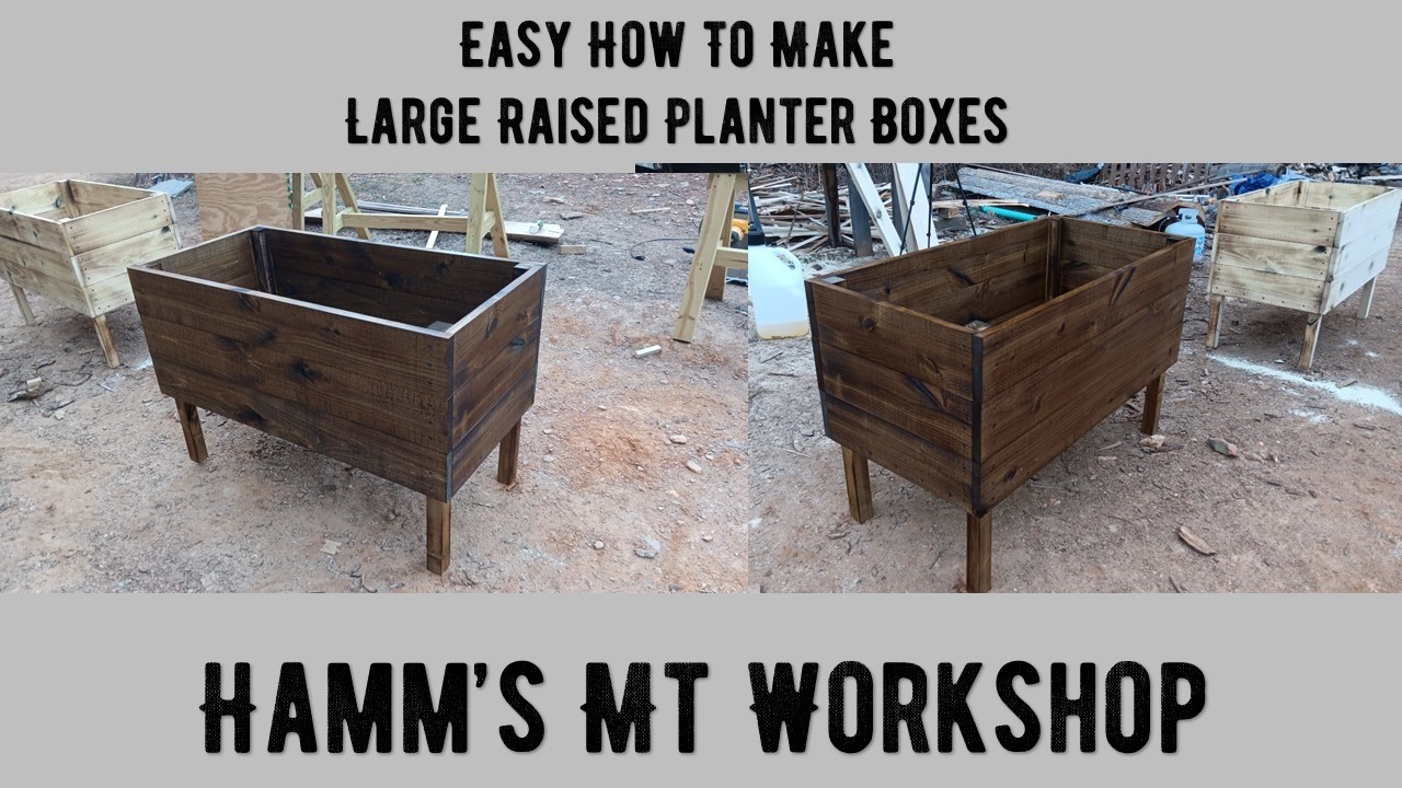 Easy How To Make Large Raised Planter Boxes