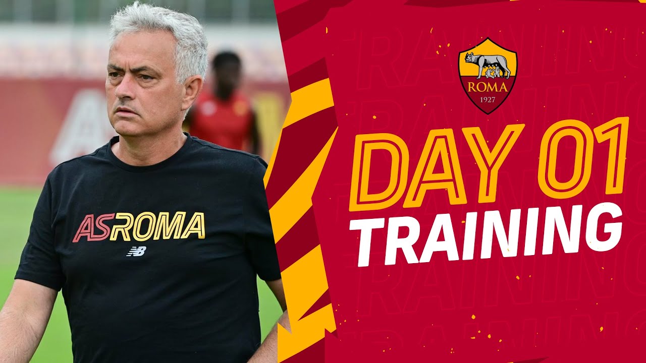 IL PRIMO ALLENAMENTO DIRETTO DA JOSÉ MOURINHO ALL'AS ROMA