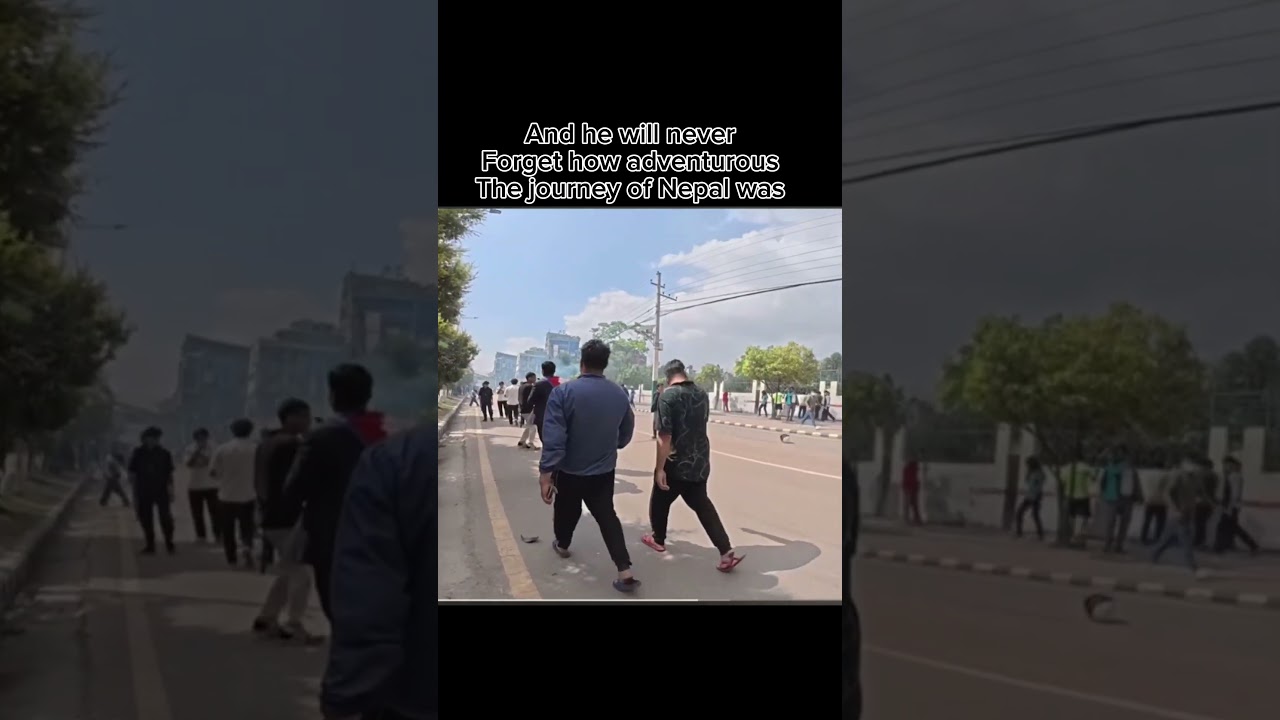 BRO GOT TRAUMATIZED😭 ( the YouTube name: @wehatethecold ) #nepalprotest #nepal