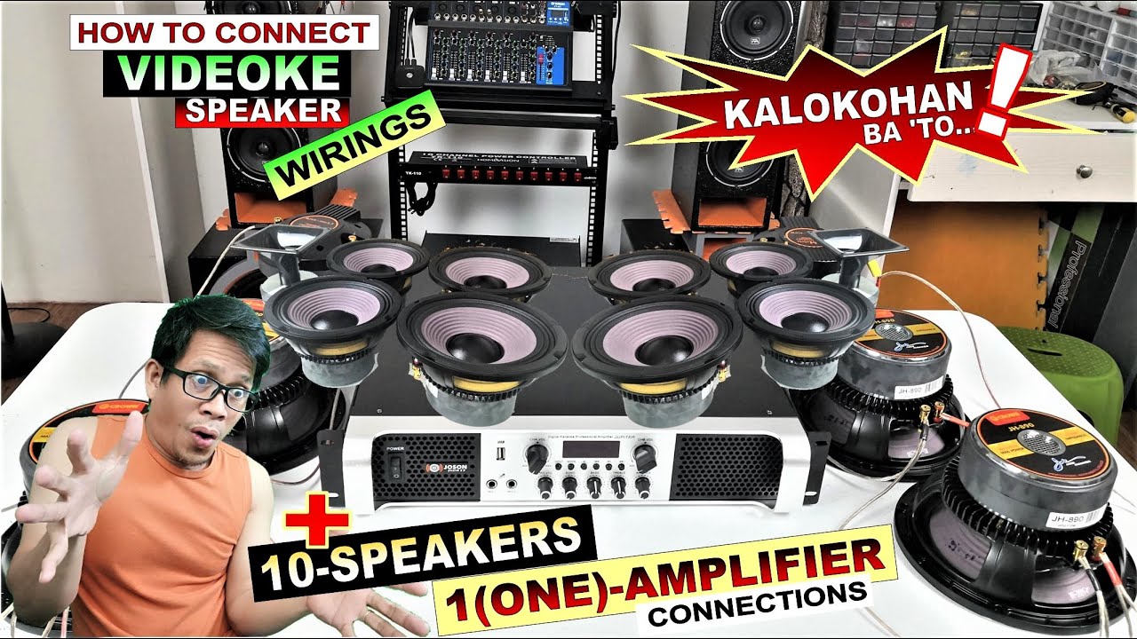 10speaker + 1amplifier 😱😱😱 WIRING CONNECTIONS + How to Connect Videoke SPEAKERS | Aleks On