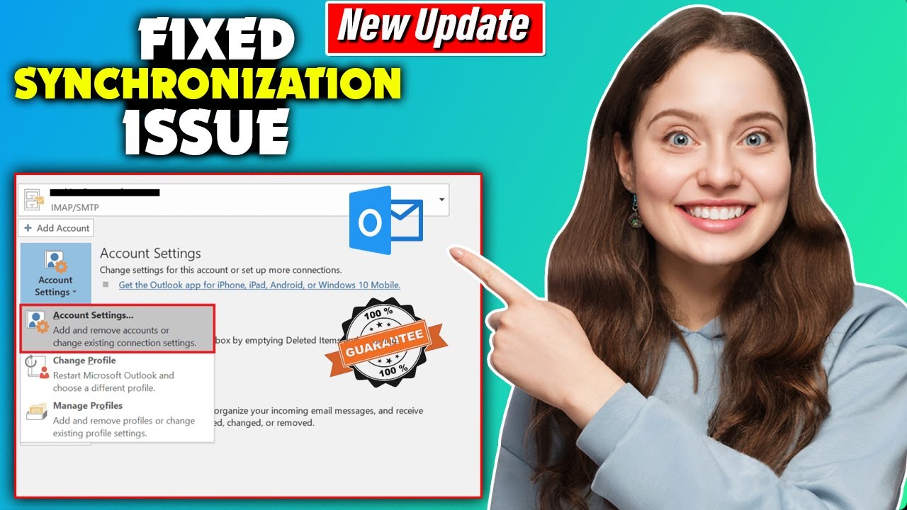 How to fix synchronization issue on Outlook (100& Solved)