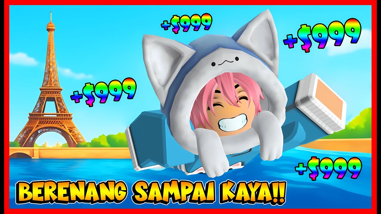 ATUN BERENANG SAMPAI MENJADI SULTAN PALING KAYA !! ROBLOX