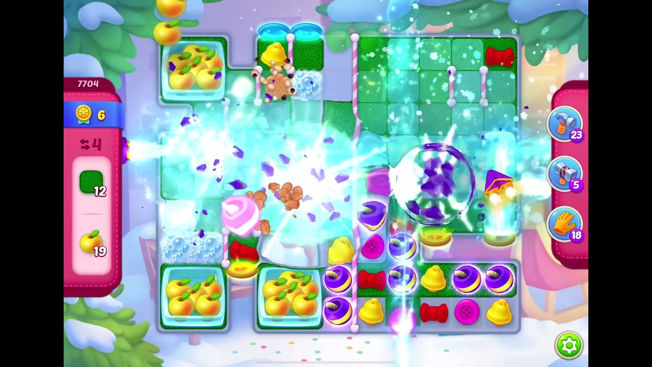 HomeScapes Level 7704 no boosters (12 moves)