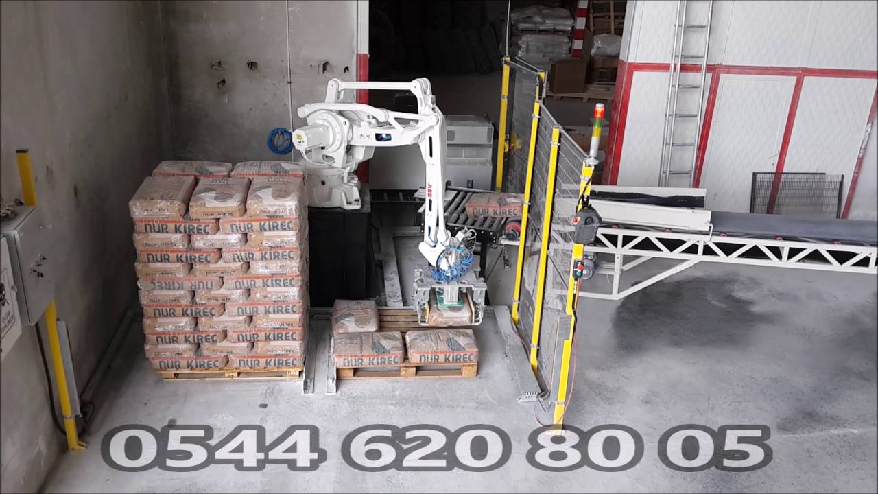 KİREÇ TORBA PALETLEME – TARA ROBOTİK OTOMASYON