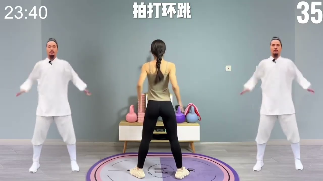 _ Projection Version _ 30-minute traditional fitness method sweating profuse burning fat a