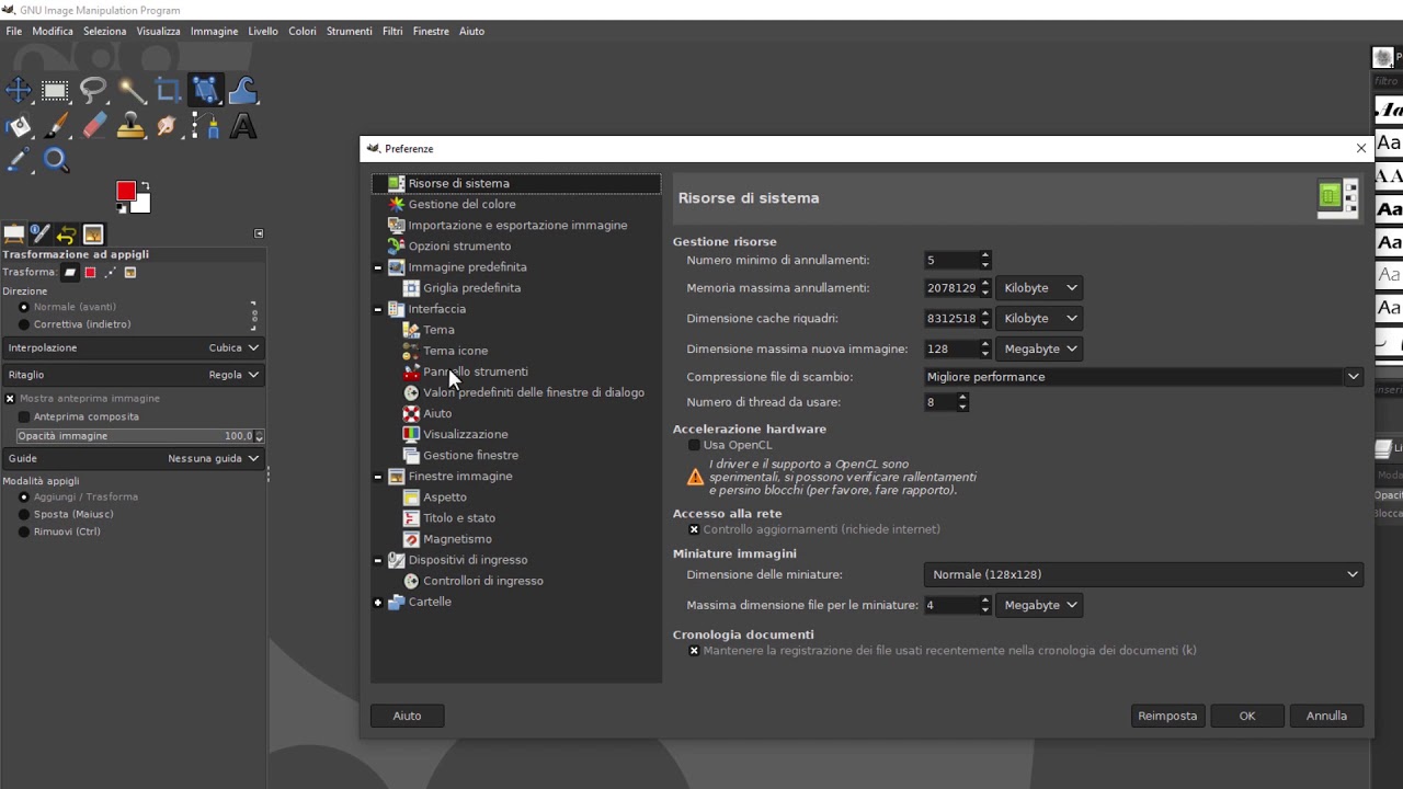 Come tornare a vedere tutti gli strumenti di GIMP