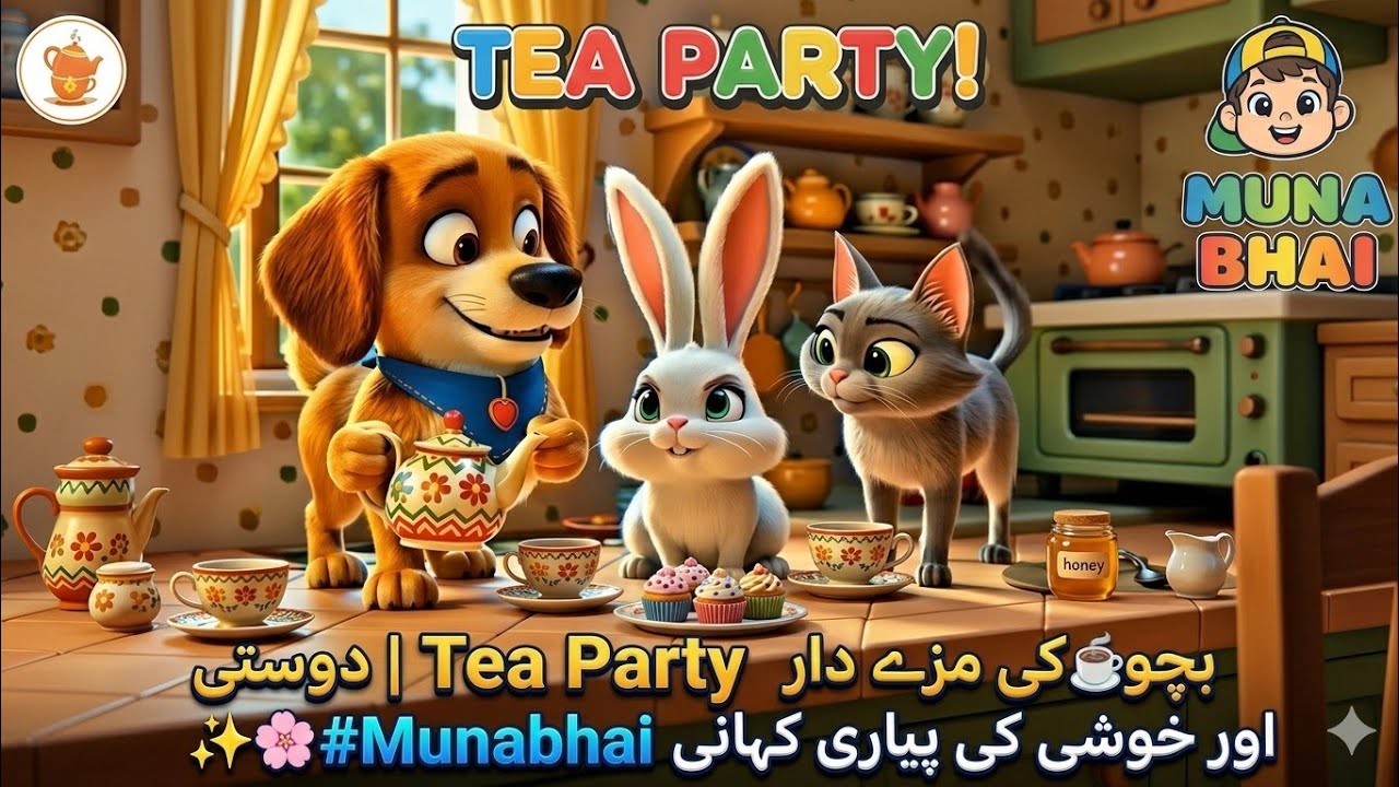 🐻☕ بچوں کی مزے دار Tea Party | دوستی اور خوشی کی پیاری کہانی 🌸✨