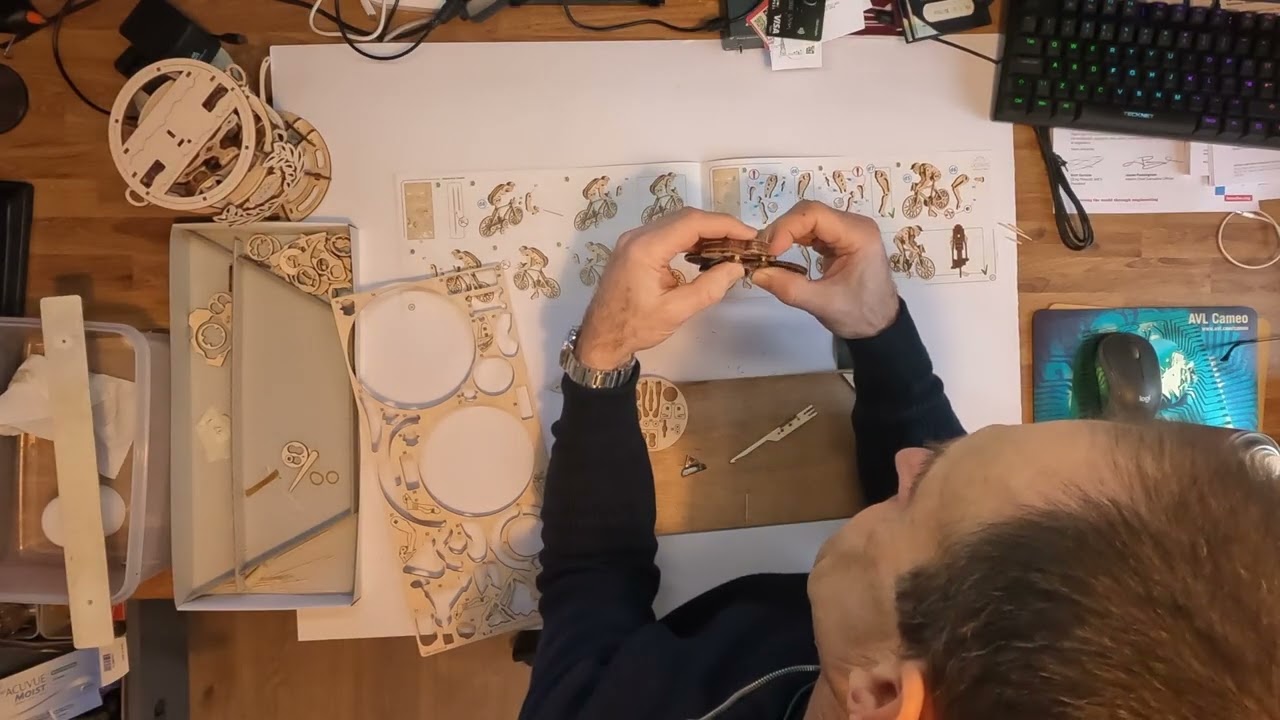 Wooden Automaton Cyclist - Build Day 5