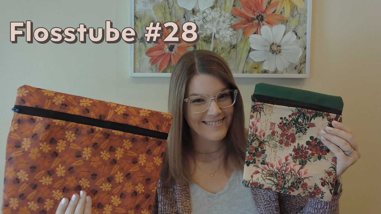 Flosstube #28: January Wrap-Up & February Plans, Plus I Made Project Bags!