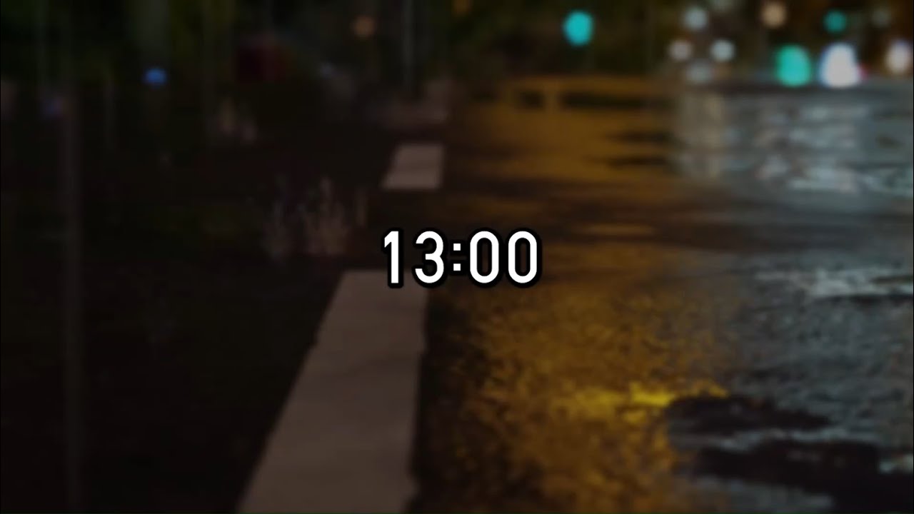 13 Minute Timer with Rain Sounds - Countdown Timer