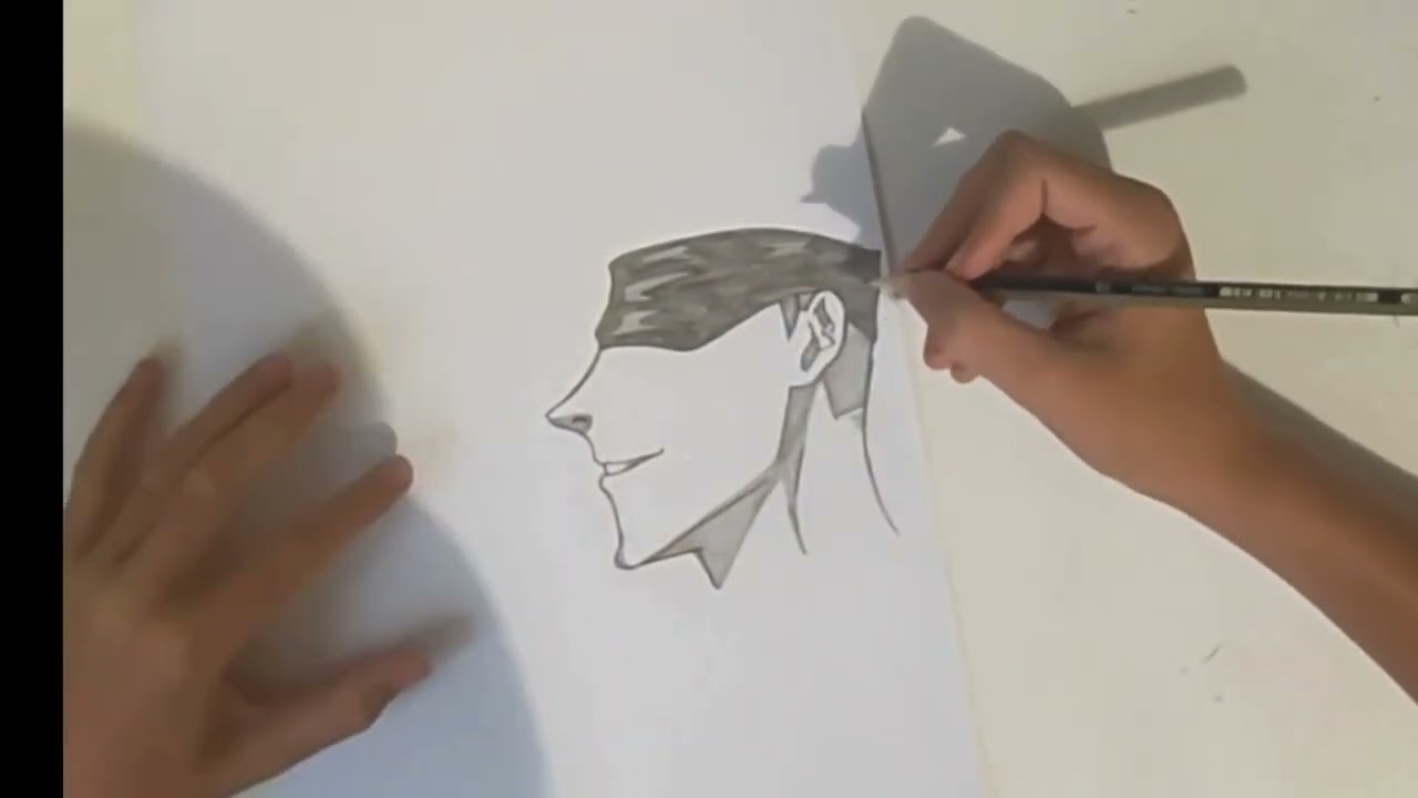 How to Draw Gojo Side View from Jujutsu Kaisen