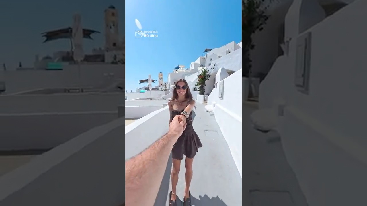 Exploring Santorini in 4K POV 🌊 Couple Travel Vlog with Insta360 GO Ultra