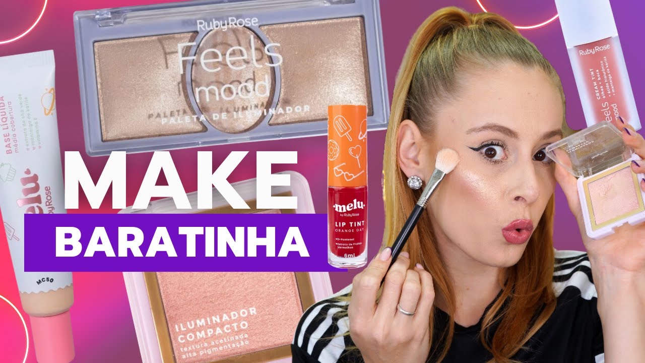 MAQUIAGEM COMPLETA com os MELHORES produtos da RUBY ROSE