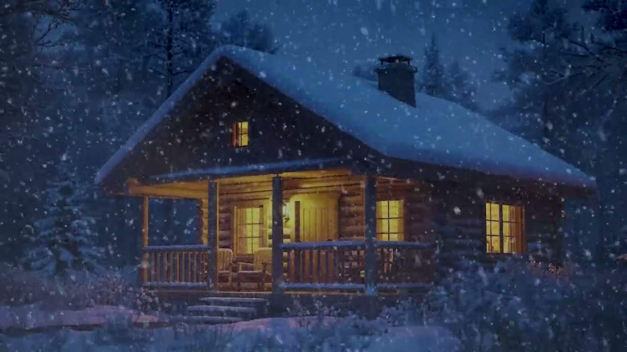 Relaxing Snow Sounds at Night ❄️ Calm Winter Sleep Ambience – Snowvae