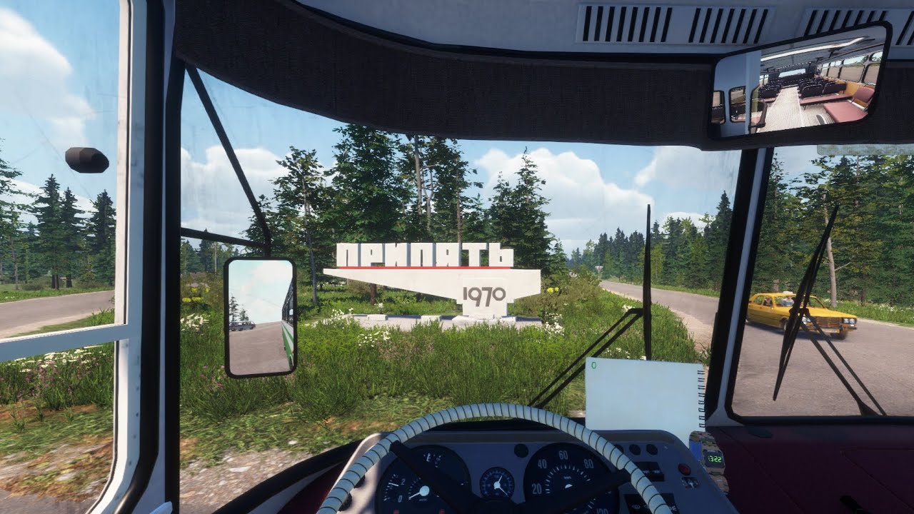 Поездка на ЛАЗе из Припяти на ЧАЭС Bus World