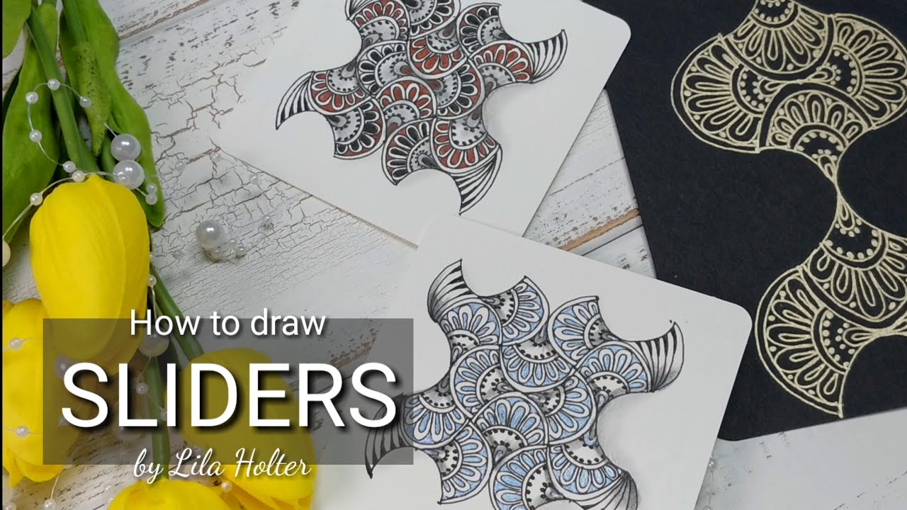 How to Draw Zentangle Pattern `SLIDERS' /젠탱글 패턴