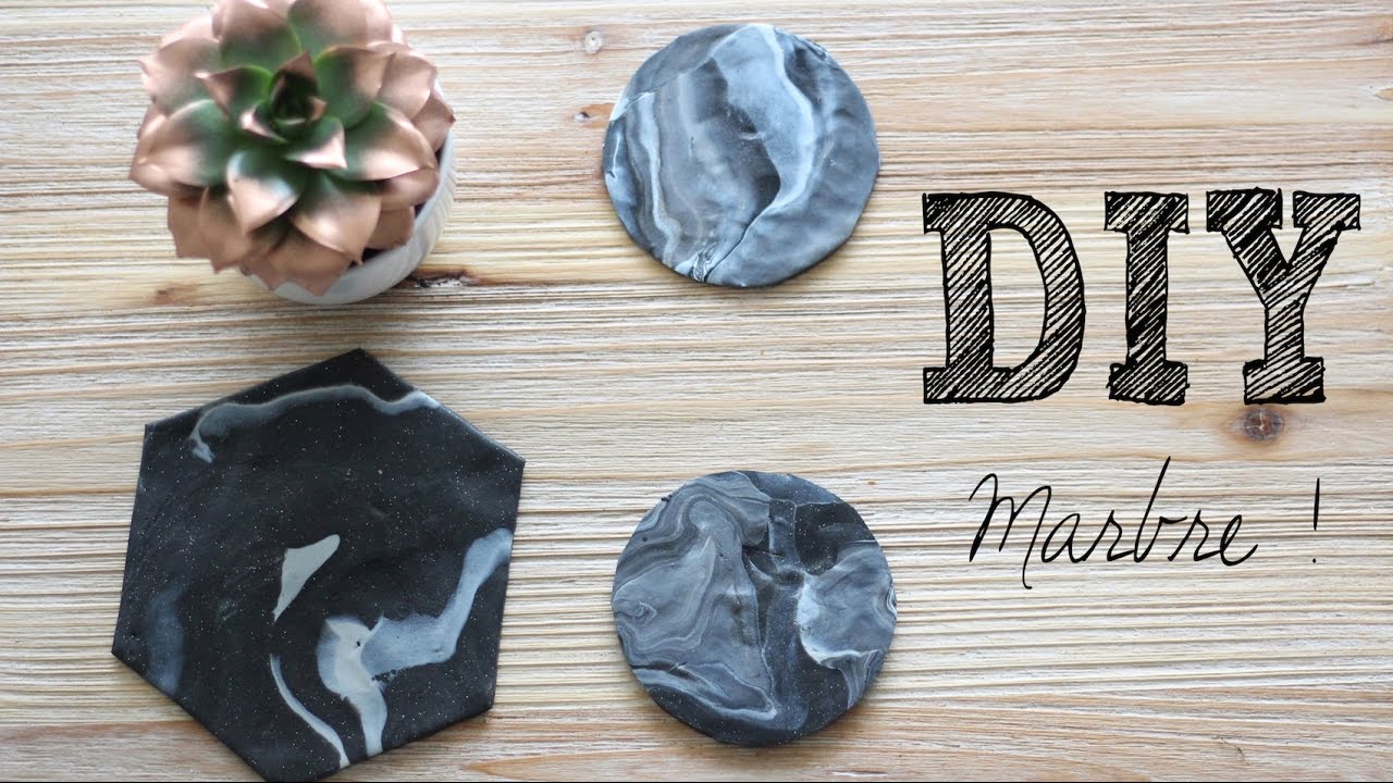 DIY #17 - Déco marbre l Créer ses dessous de verres & dessous de plat marbre