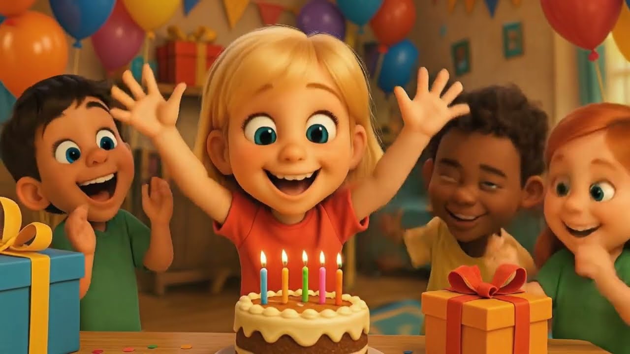 🎵La mulți ani, hai să cântăm! Cântec pentru copii🎵#lamultiani #cantececopii #ziuanastere #animatie