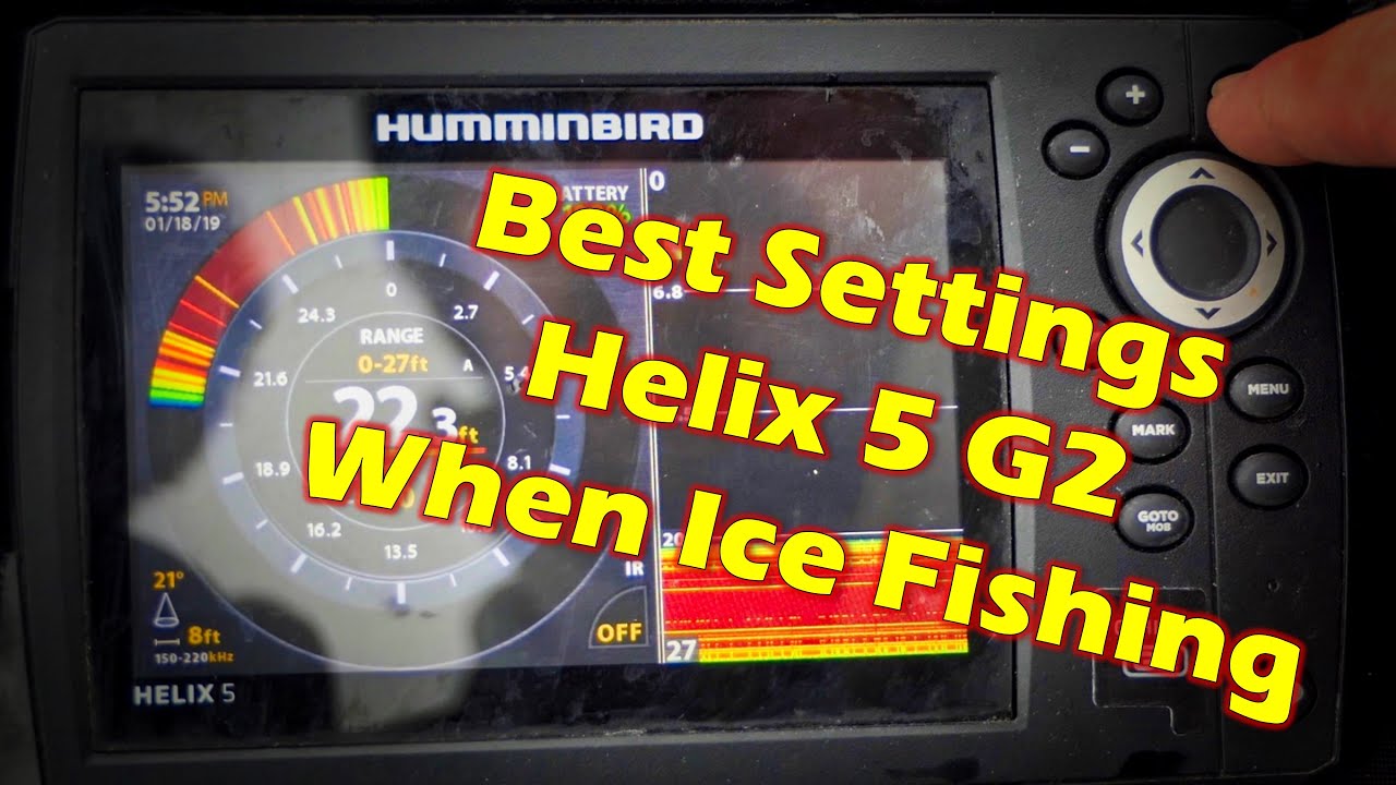 Best Settings for Humminbird Helix 5 G2 When Ice Fishing