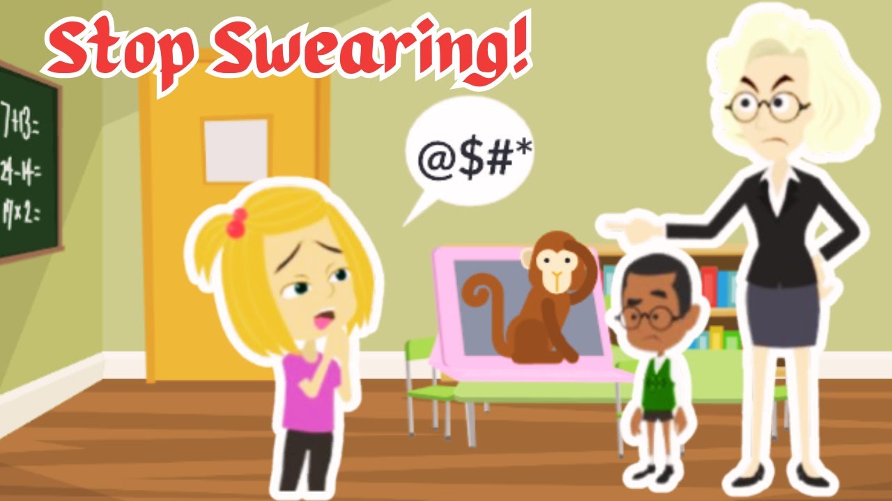 No No Swearing Cheeky Sofie! Trouble at School | Bad Words Cartoon