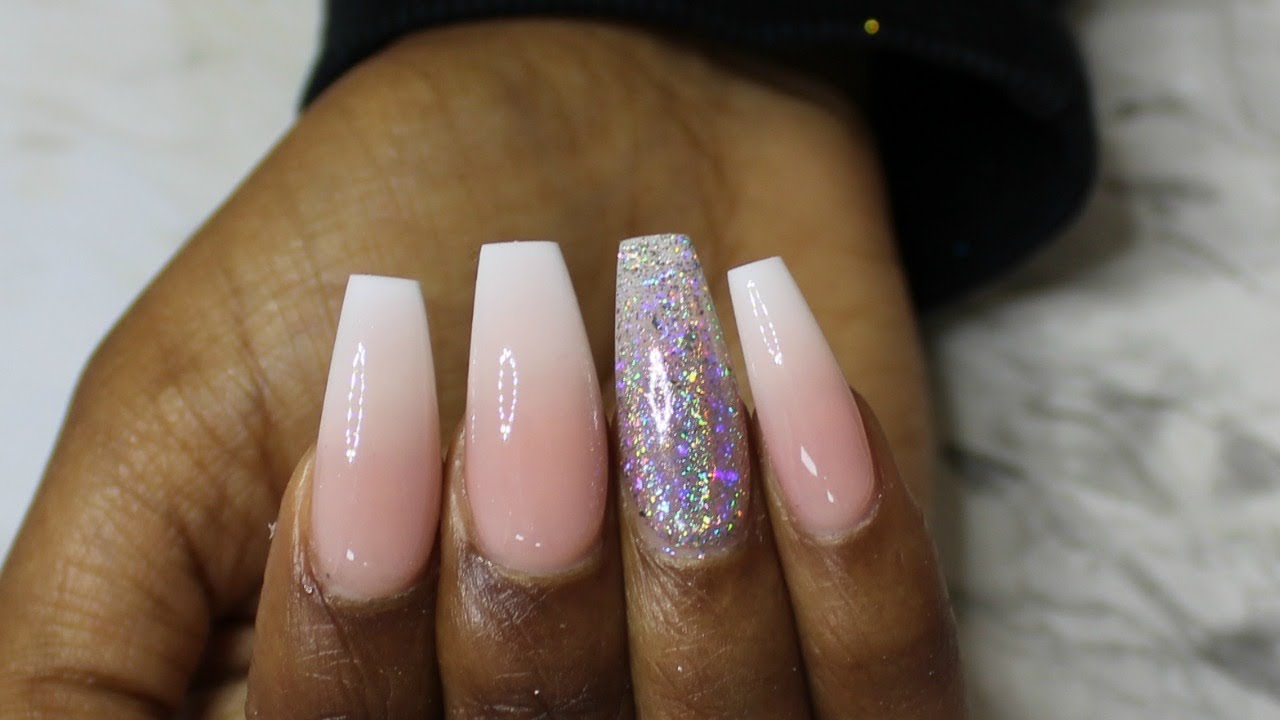 HOW TO: Shape Coffin/Ballerina Babyboomer Nails