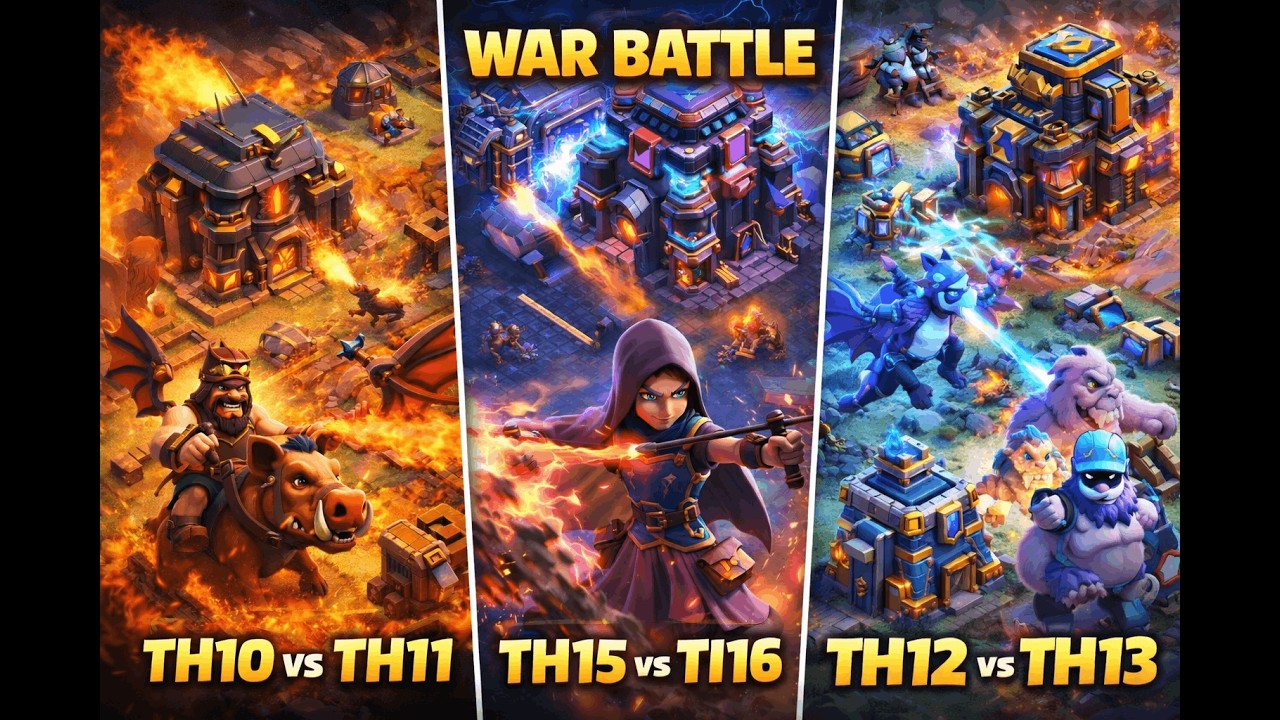 IMPOSSIBLE WAR TRIPLES 😱 TH15 vs TH16 | TH10 & TH12