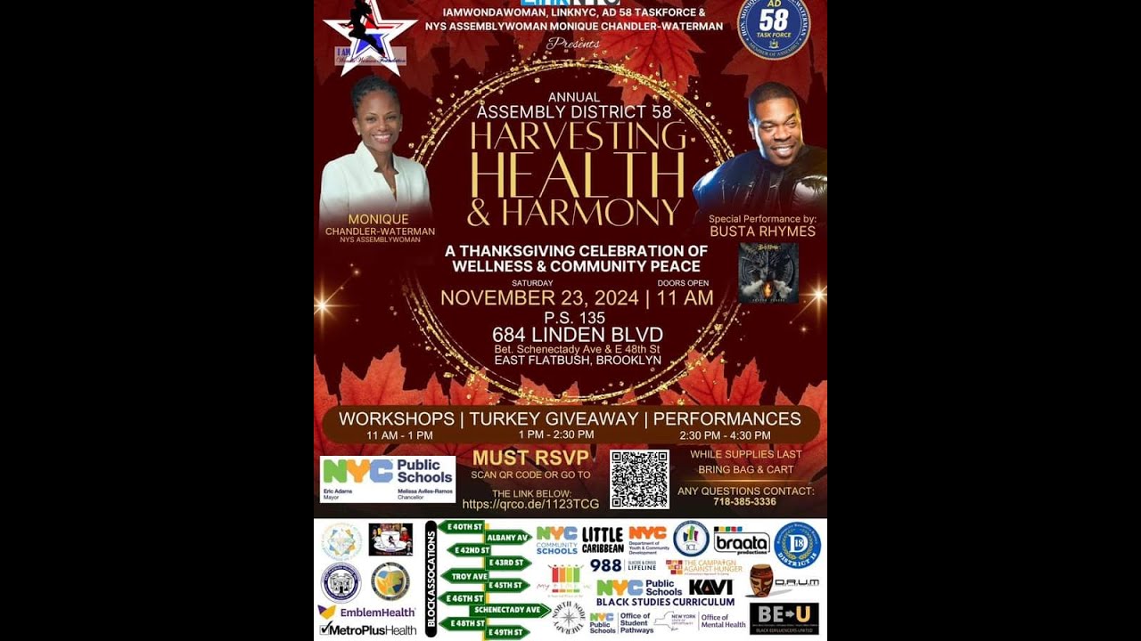 #live show #bustarhymes thanksgiving turkey giveaway in Brooklyn New York City USA 11/23/2024