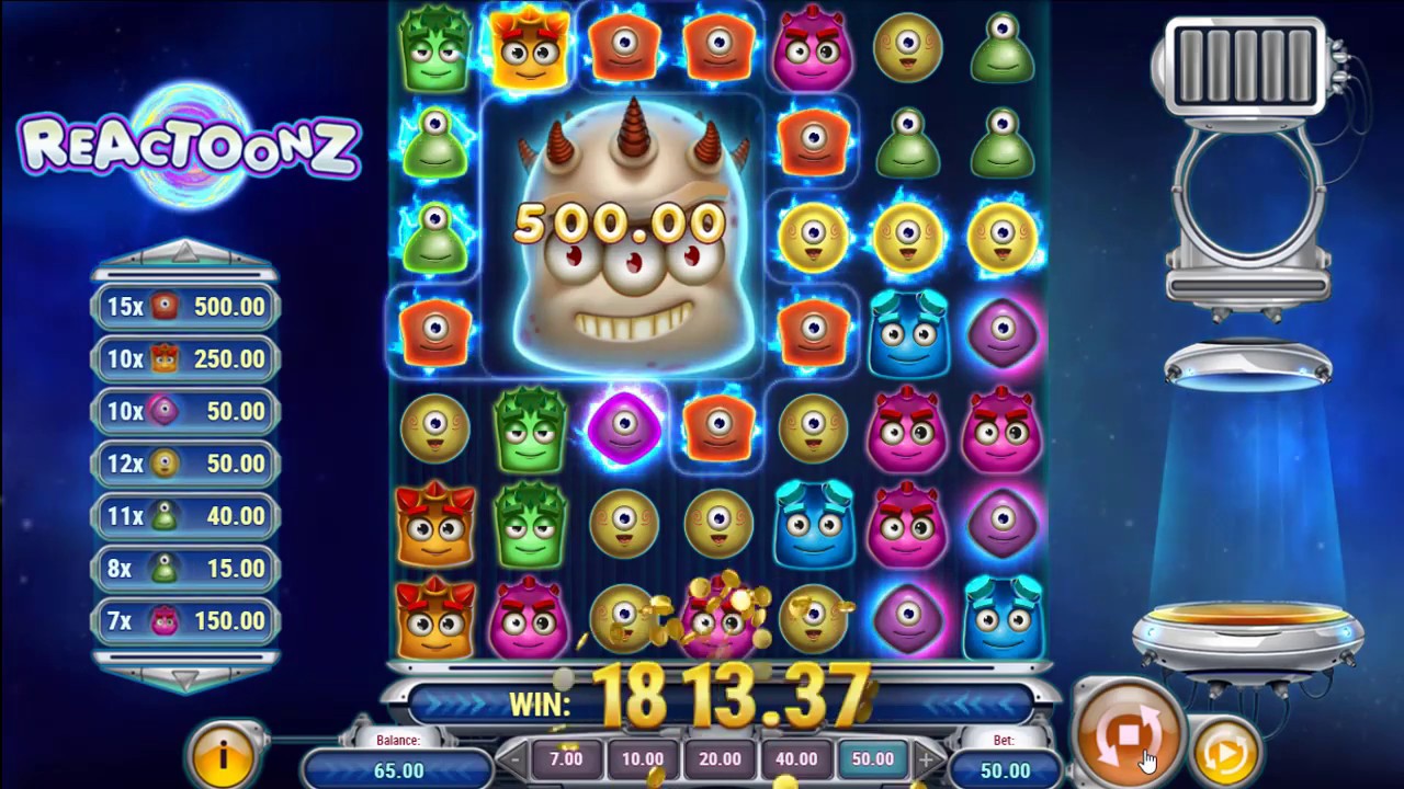 BIG WIN On The Reactoonz Slot x815 (PLAY'N GO) - 50$ BET!!!